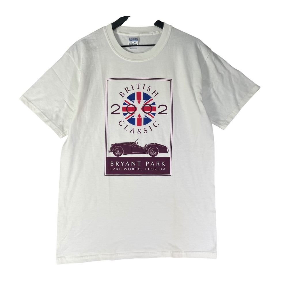 Vintage 2002‎ British Classic Car Show T Shirt Mens M Bryant Park Florida